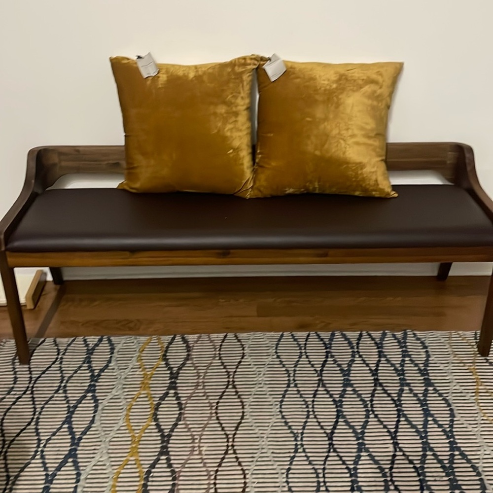 West Elm Lush Velvet pillow covers, golden oak (gold/mustard) x 2